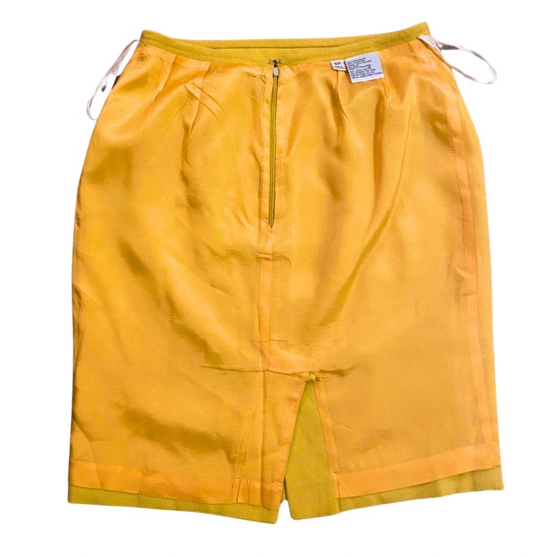Vintage Mustard Yellow High Waisted Pencil Skirt (6P)