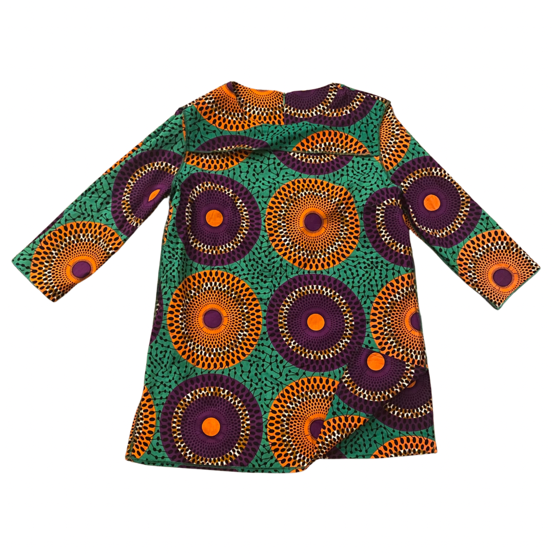 Unisex Green/Orange/Purple Ankara Print Matching Set (M)