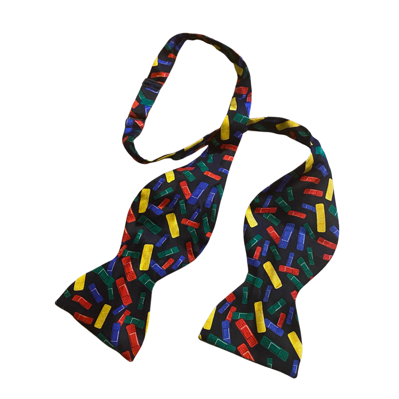 “Make it Better” Colorful Bandaids Silk Self-Tie Bow Tie