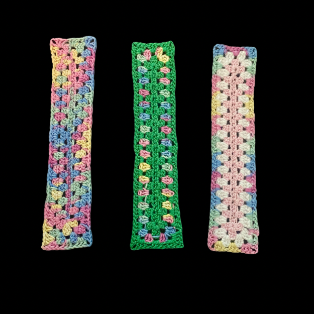 Granny Stitch Micro-Crocheted Bookmarks | Made by Maya
