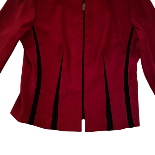 Vintage Positive Attitude Burgundy & Black Velvet Jacket (8P)