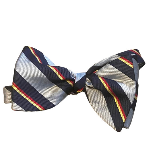 Striped Silk Self-Tie Bow Tie