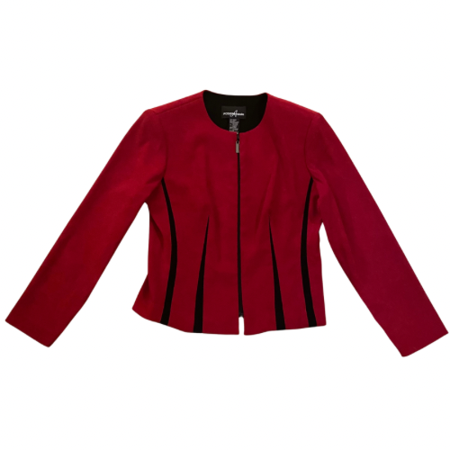 Vintage Positive Attitude Burgundy & Black Velvet Jacket (8P)