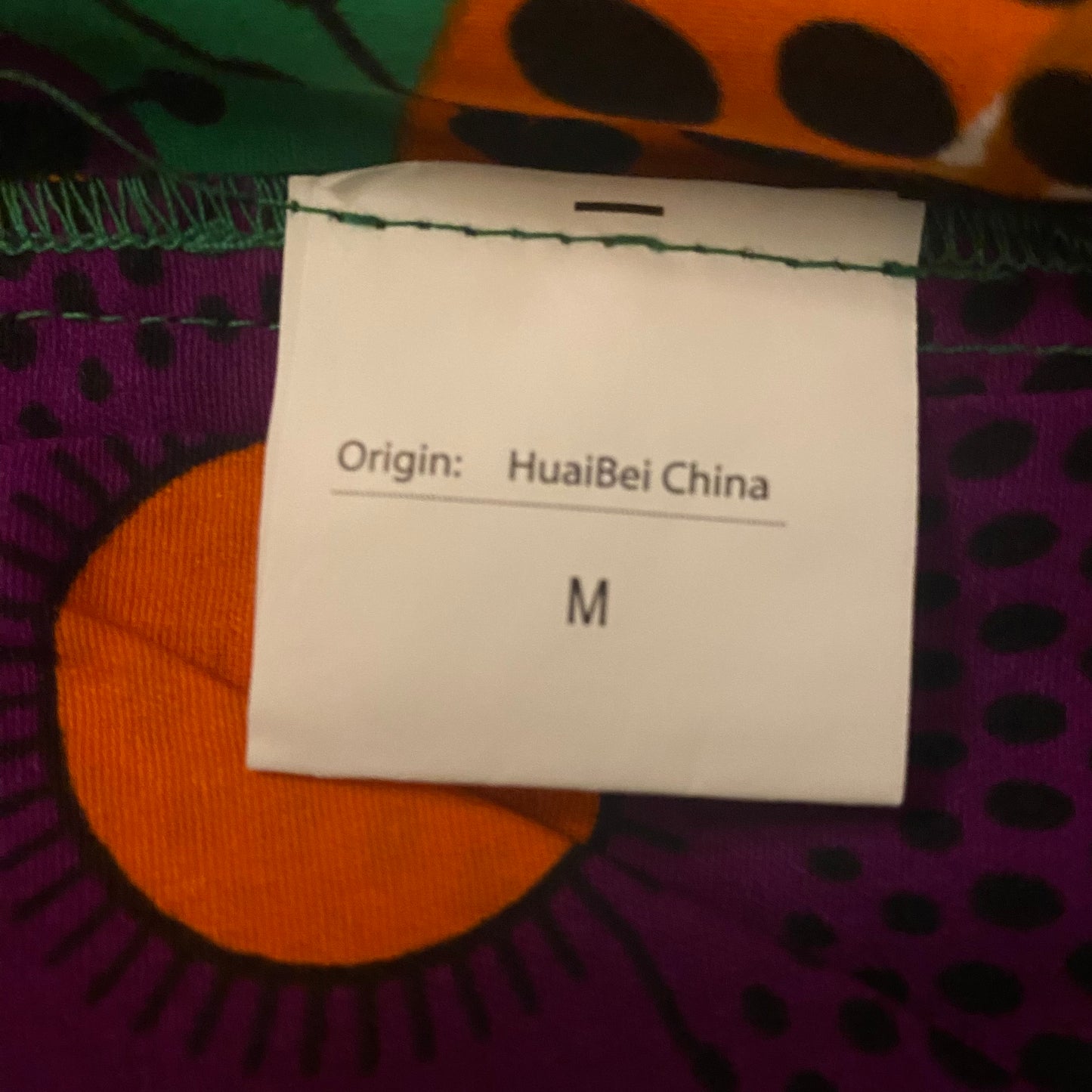 Unisex Green/Orange/Purple Ankara Print Matching Set (M)