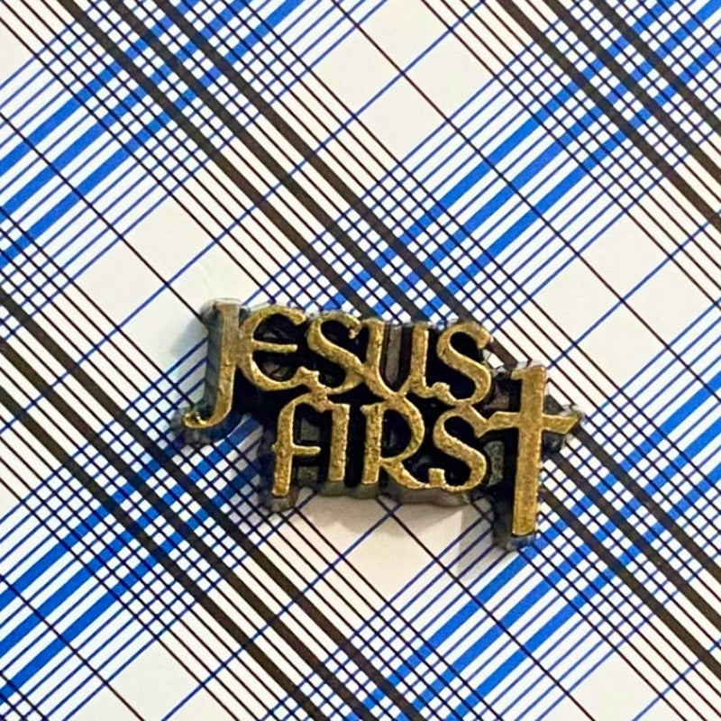 Vintage “Jesus First” Brass Lapel/Tack Pins (6)