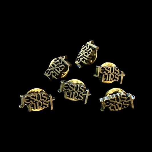 Vintage “Jesus First” Brass Lapel/Tack Pins (6)